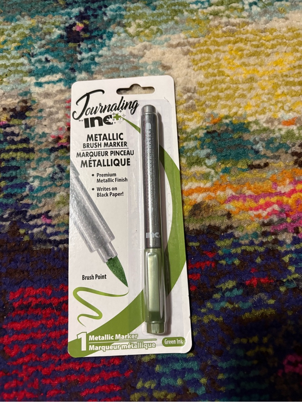 Journaling Inc Green Metallic Brush Marker Brush Point New In Package